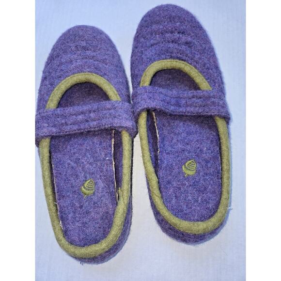 Acorn Women's Mary Merino Wool Non-Slip Slipper Plum Ice Size 8 - Picture 5 of 8
